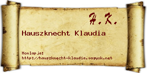 Hauszknecht Klaudia névjegykártya