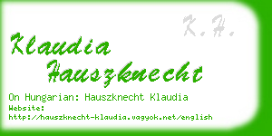 klaudia hauszknecht business card